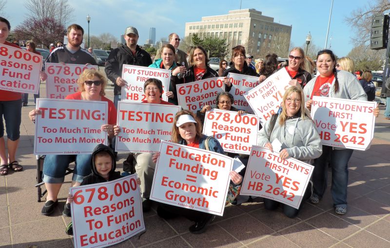 Geary Schools Geary Faculty and Staff Rally for Better Funding for